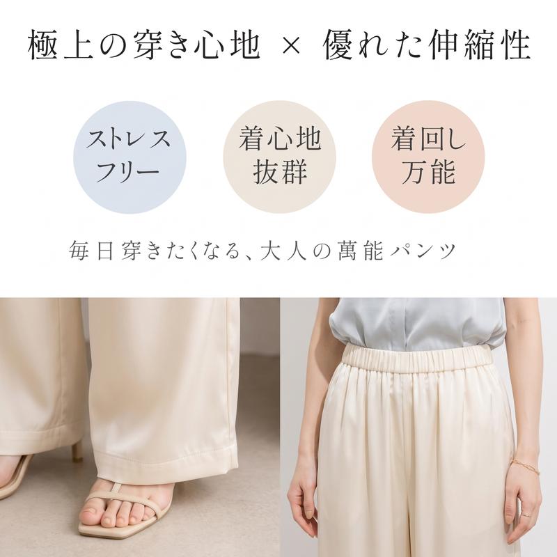 ワイドパンツ レディース 接触冷感 UVカット 吸水速乾 イージーパンツ ガウチョパンツ ロングパンツ ウエストゴム ゆったり 体型カバー 夏 春 涼感 ボトムス