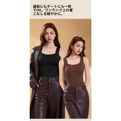 期間限定セール:女性用プラスサイズタンクトップ,内蔵ブラパッド払ういき修正するしましたインナー,ドーパミンカラーのベースウェア